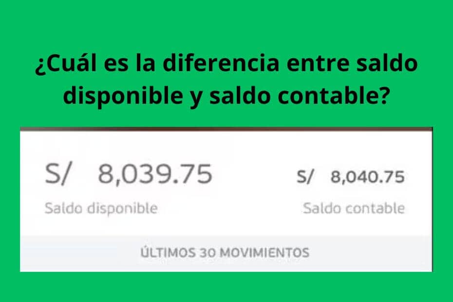 diferencia entre saldo contable y saldo disponible